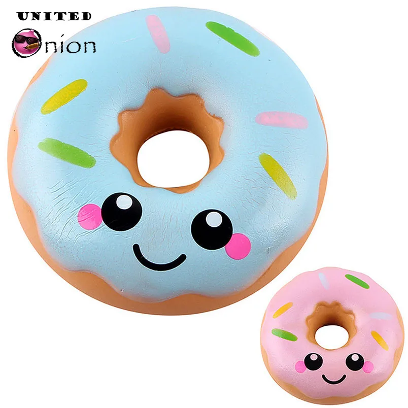 

Antistress Jumbo Squishy Kawaii Colored Donuts Soft Slow Rising Pendant Phone Straps Stretchy Squeeze Kid Toys Christmas Gifts