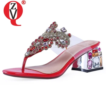 ZVQ shoes woman 2019 summer newest fashion sexy genuine leather woman slippers outside high hoof heels crystal ladies sandals
ZVQ shoes woman 2019 summer newest fashion sexy genuine leather woman slippers outside high hoof heels crystal ladies sandals