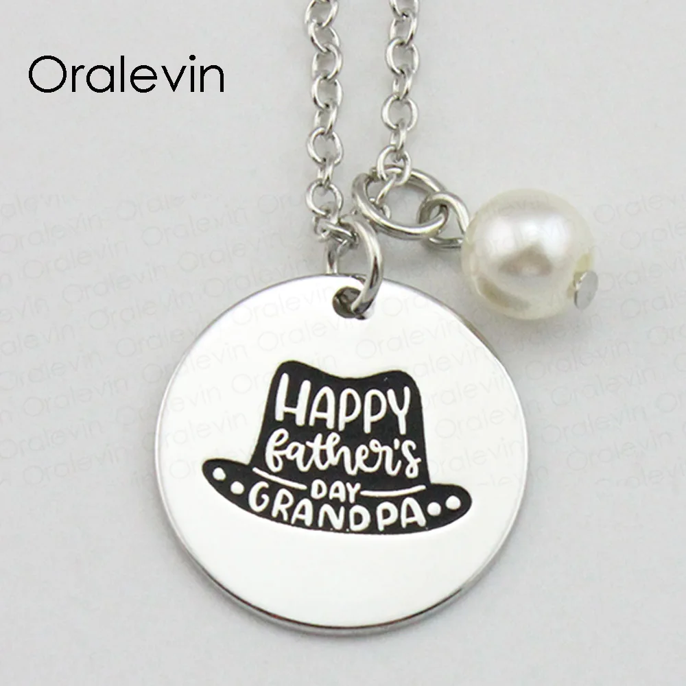 HAPPY FATHER'S DAY GRANDPA Inspirational Hand Stamped Engraved Glamour Pendant Female Necklace Gift Jewelry,10Pcs/Lot, #LN2051
HAPPY FATHER'S DAY GRANDPA Inspirational Hand Stamped Engraved Glamour Pendant Female Necklace Gift Jewelry,10Pcs/Lot, #LN2051