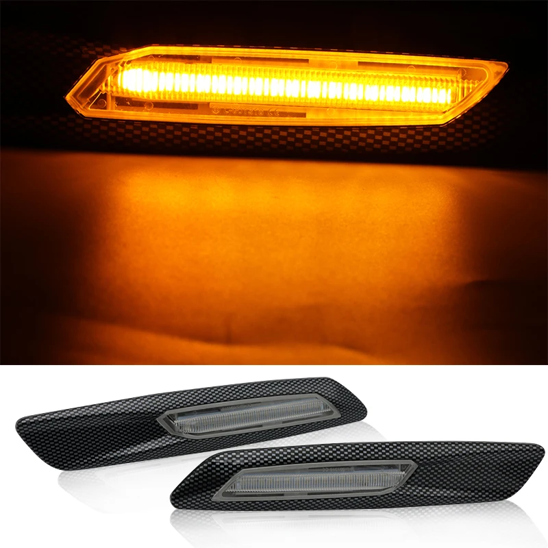 2pcs Car LED Smoker Side Marker Light Fender Turn Signal Lamp for BMW E81 E82 E87 E88 E90 E91 E92 E93 E60 E61 F10 E39 Amber
2pcs Car LED Smoker Side Marker Light Fender Turn Signal Lamp for BMW E81 E82 E87 E88 E90 E91 E92 E93 E60 E61 F10 E39 Amber