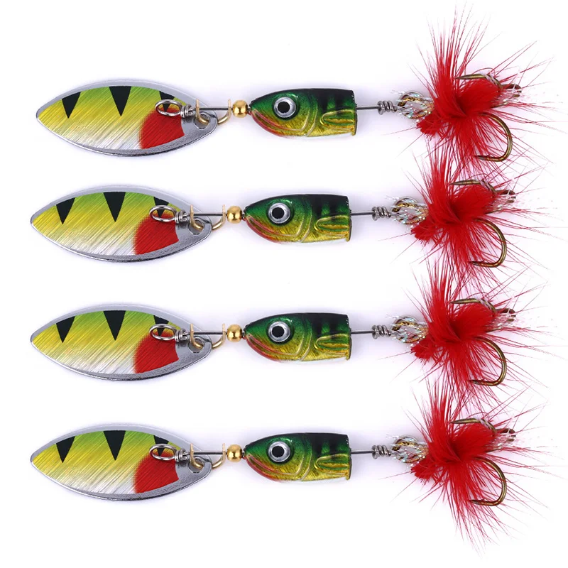 2Pcs Spinner Bait 7g Spoon Lures Metal Fishing Lure Bass Hard Bait With Feather Treble Hooks
2Pcs Spinner Bait 7g Spoon Lures Metal Fishing Lure Bass Hard Bait With Feather Treble Hooks