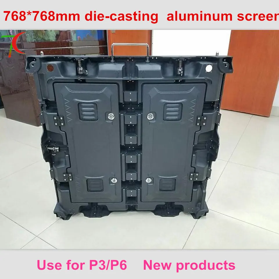 P6 SMD3535 водонепроницаемый RGB 768*768 мм литье под давлением алюминиевый шкаф дисплей