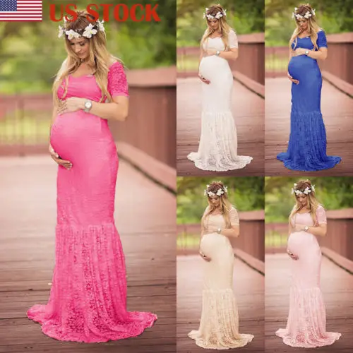 Summer Women Lace Maternity Pregnancy Dress Off Shoulder Maxi Fancy Long Gown Pregnancy Photography Props Maternity Clothings 
Summer Women Lace Maternity Pregnancy Dress Off Shoulder Maxi Fancy Long Gown Pregnancy Photography Props Maternity Clothings
