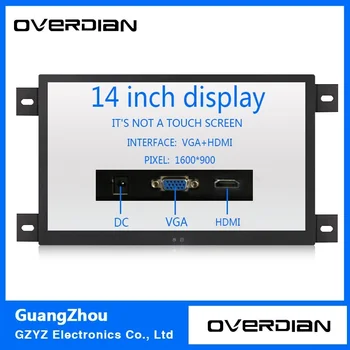 14" VGA/HDMI Interface Industrial Control Lcd Non-Touch Monitor Metal Shell Black Embedded Frame1600*900
14" VGA/HDMI Interface Industrial Control Lcd Non-Touch Monitor Metal Shell Black Embedded Frame1600*900