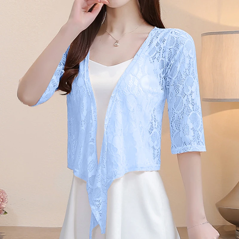 2019 New Casual Fashion Chiffon Blouse Women Kimono Cardigan Lace Solid Half Sleeve Short Top Chiffon Female Lace Cardigan Shirt
2019 New Casual Fashion Chiffon Blouse Women Kimono Cardigan Lace Solid Half Sleeve Short Top Chiffon Female Lace Cardigan Shirt