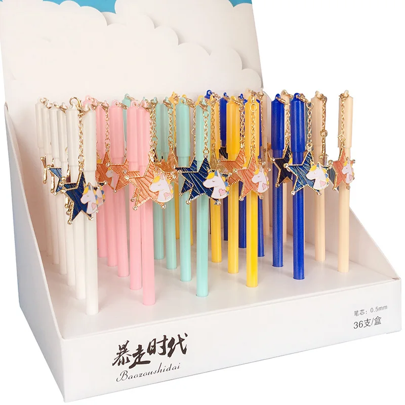 36 pcs Gel Pens Cartoon Kawaii Unicorn Pendant black colored gel-inkpens for writing Cute stationery office school supplies
36 pcs Gel Pens Cartoon Kawaii Unicorn Pendant black colored gel-inkpens for writing Cute stationery office school supplies