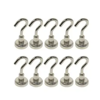 New 10 Pcs Magnetic Hooks Power Hook Magnet Holder Super Heavy Neodymium Rare Earth 5.5kg Suction For Cup Key
New 10 Pcs Magnetic Hooks Power Hook Magnet Holder Super Heavy Neodymium Rare Earth 5.5kg Suction For Cup Key