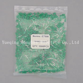 green E7508 Wire Copper Crimp Connector Insulated Cord Pin End Terminal 20AWG 0.75mm
green E7508 Wire Copper Crimp Connector Insulated Cord Pin End Terminal 20AWG 0.75mm