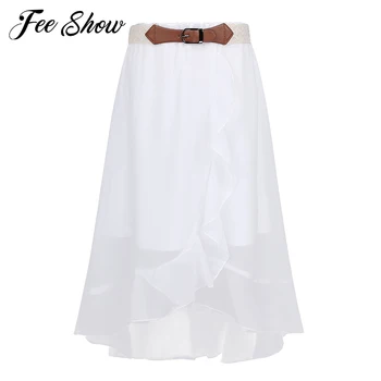 Big Girls Children Summer Chiffon Ruffle Front Asymmetrical Hemline Maxi Skirt with Decorative Belt for Casual Party Daily Wear
Big Girls Children Summer Chiffon Ruffle Front Asymmetrical Hemline Maxi Skirt with Decorative Belt for Casual Party Daily Wear