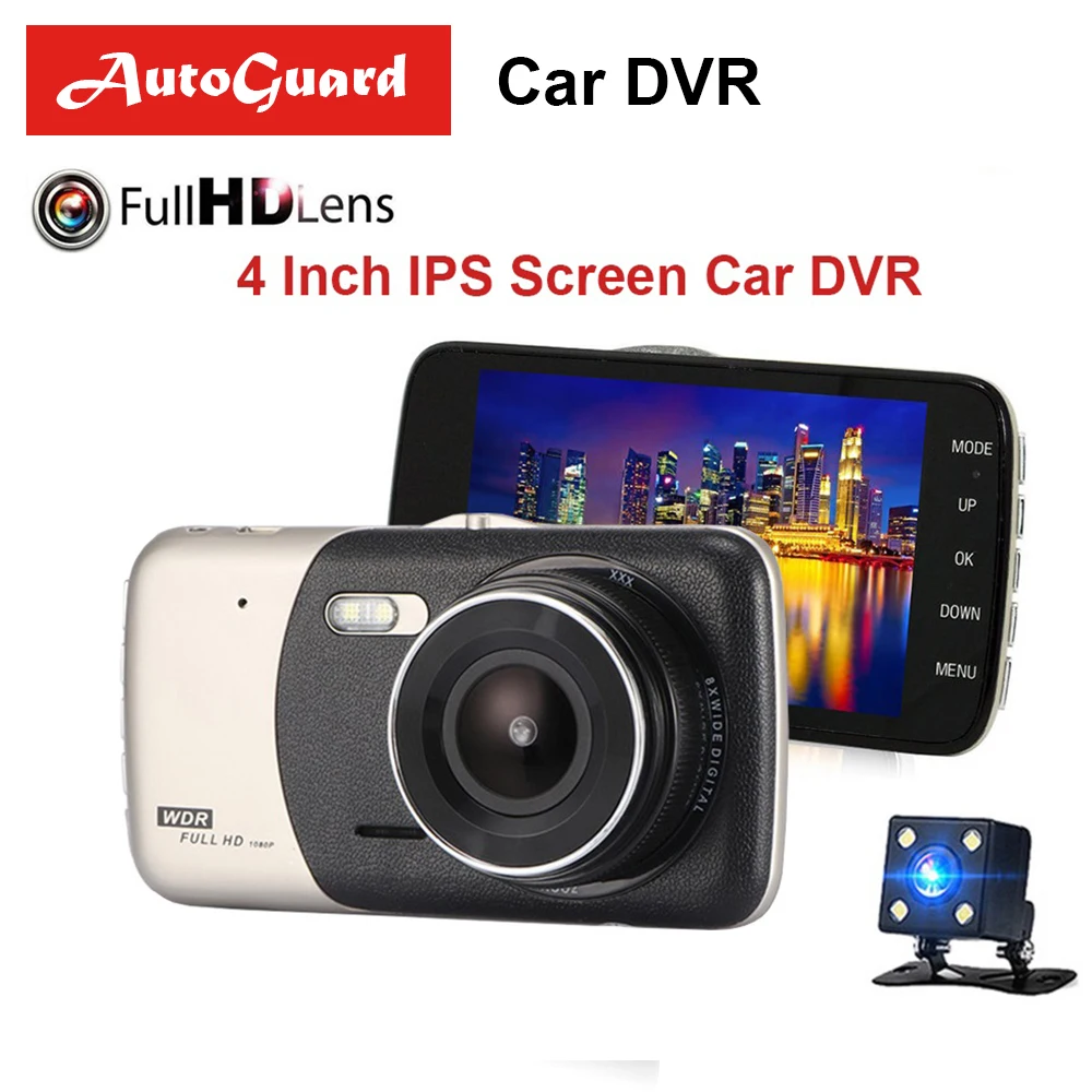 4 Inch IPS FHD 1080P Car Dvr Dash Cam Auto Camera Dual Lens Video Recorder With Rear View Camera Registrator Night Vision DVRs
4 Inch IPS FHD 1080P Car Dvr Dash Cam Auto Camera Dual Lens Video Recorder With Rear View Camera Registrator Night Vision DVRs