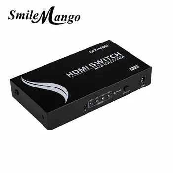 2017 Original HDMI Switch Splitter 4 in 2 out Selector Distributor 1.4 Version Same Output 3D 1080p IR Remote Conrol MT-HD4-2
2017 Original HDMI Switch Splitter 4 in 2 out Selector Distributor 1.4 Version Same Output 3D 1080p IR Remote Conrol MT-HD4-2