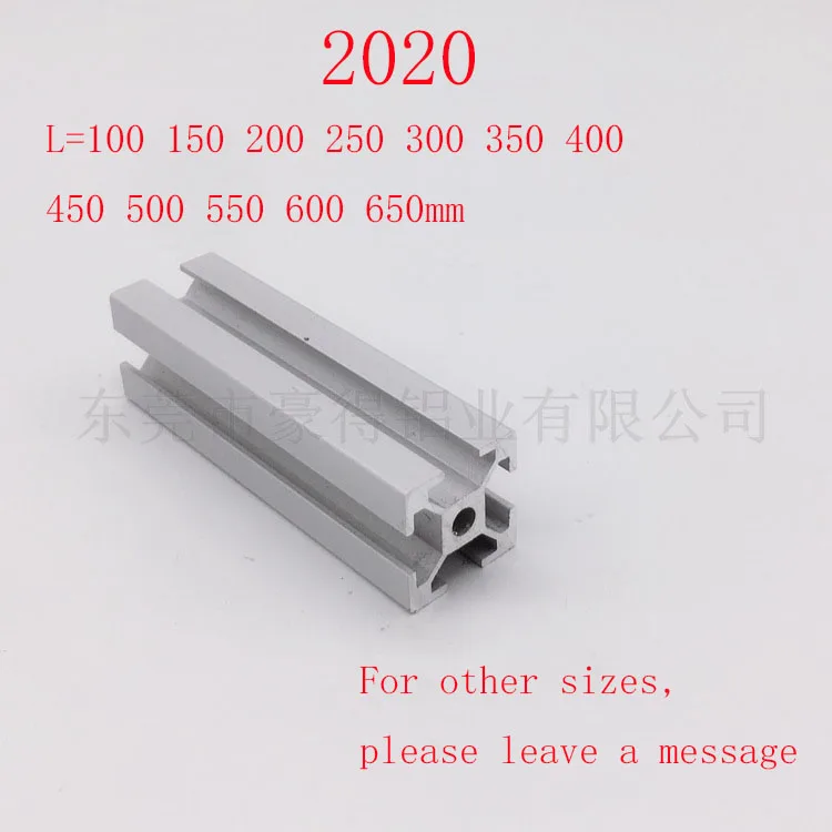 1pcs 2020 Aluminum Profile Extrusion Length 100mm - 800mm CNC Parts European Standard Anodized Linear Rail for DIY 3D Printer
1pcs 2020 Aluminum Profile Extrusion Length 100mm - 800mm CNC Parts European Standard Anodized Linear Rail for DIY 3D Printer