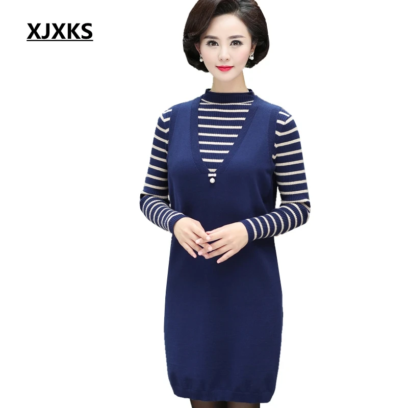 XJXKS Long Sweater Set High Quality Women Sweaters Wool Long Vest + Pullover Sweater Spring And Autumn Sweater Sets
XJXKS Long Sweater Set High Quality Women Sweaters Wool Long Vest + Pullover Sweater Spring And Autumn Sweater Sets