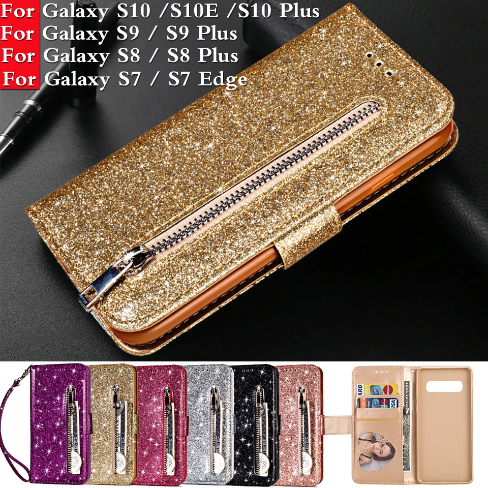 Bling Glitter Case For Samsung Galaxy S10E Leather Wallet Phone Case Samsung S8 S9 S10 Plus S7 Edge Luxury Flip Cover funda E
Bling Glitter Case For Samsung Galaxy S10E Leather Wallet Phone Case Samsung S8 S9 S10 Plus S7 Edge Luxury Flip Cover funda E