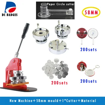 New Pro 2 1/4" 58mm Button Press Machine + Adjustable Circle Cutter+200sets Pinback Badge material
New Pro 2 1/4" 58mm Button Press Machine + Adjustable Circle Cutter+200sets Pinback Badge material