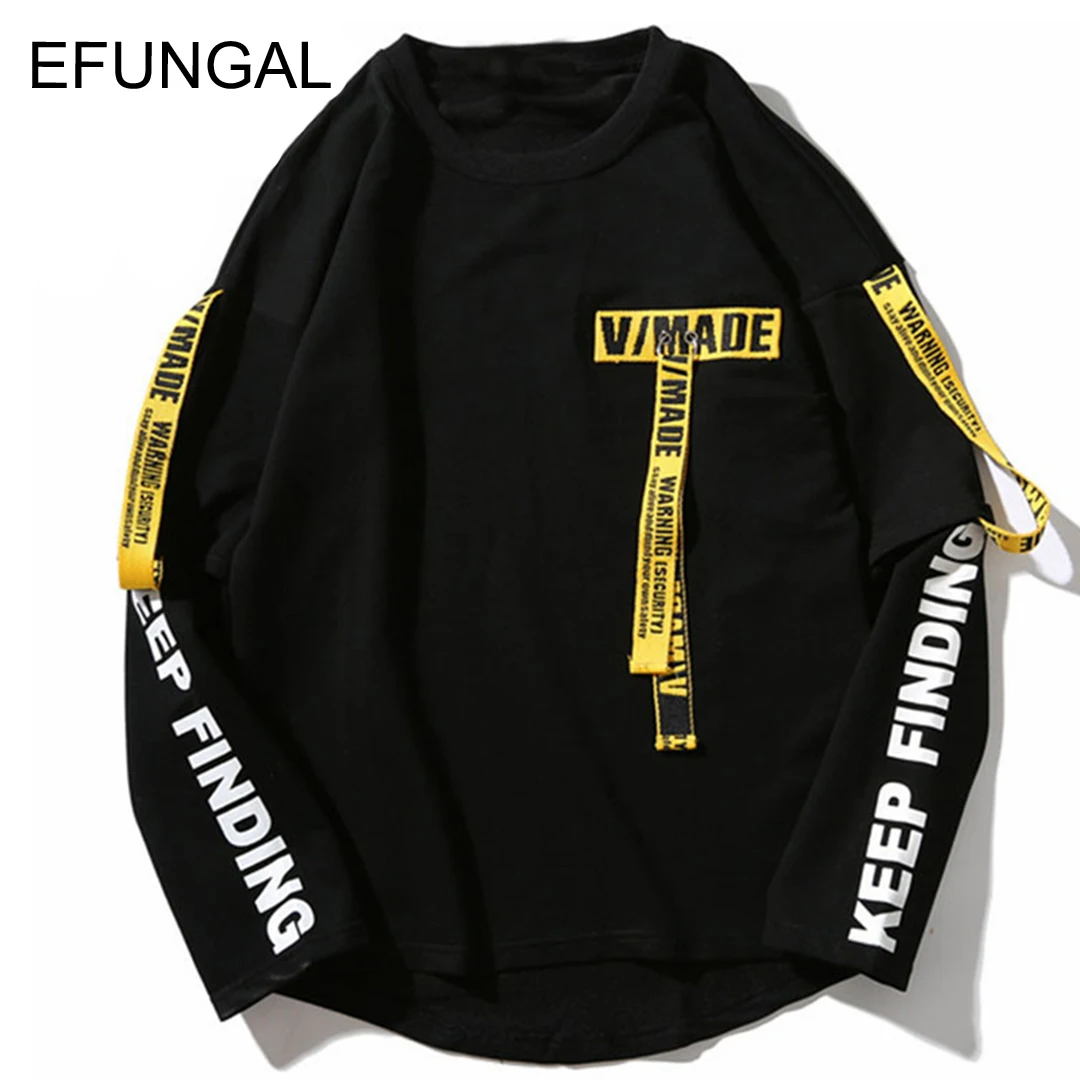 EFUNGAL T-shirt Men Women 3d Shirt Print Letter Ribbon Harajuku Cotton Long Sleeve Hip Hop T Shirt Fashion Casual Tops Tees FD91
EFUNGAL T-shirt Men Women 3d Shirt Print Letter Ribbon Harajuku Cotton Long Sleeve Hip Hop T Shirt Fashion Casual Tops Tees FD91