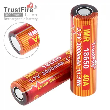 TrustFire 2pcs 18650 3.7V 3000mAh Li-ion Rechargeable Battery with Safety Relief Valve for LED Flashlight Headlamp Bicycle Lamp
TrustFire 2pcs 18650 3.7V 3000mAh Li-ion Rechargeable Battery with Safety Relief Valve for LED Flashlight Headlamp Bicycle Lamp