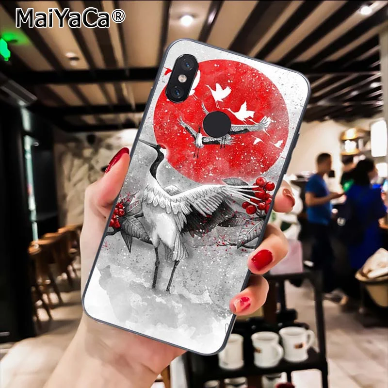 Van Gogh Art Spray Strry night Wave Art Japanese Crane