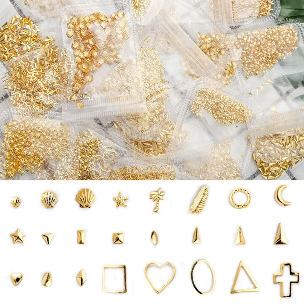 1 bag 450pcs Gold Line Nail Studs Nail Parts Decoration Star Circle Moon Nail Art Nail Salon
1 bag 450pcs Gold Line Nail Studs Nail Parts Decoration Star Circle Moon Nail Art Nail Salon