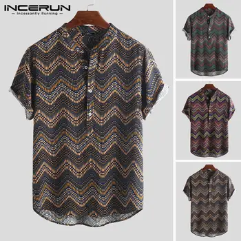INCERUN Print Men Hawaiian Shirt Stand Collar Camisa 2020 Short Sleeve Button Up Tops Vintage Casual Shirts Men Streetwear S-5XL
INCERUN Print Men Hawaiian Shirt Stand Collar Camisa 2020 Short Sleeve Button Up Tops Vintage Casual Shirts Men Streetwear S-5XL