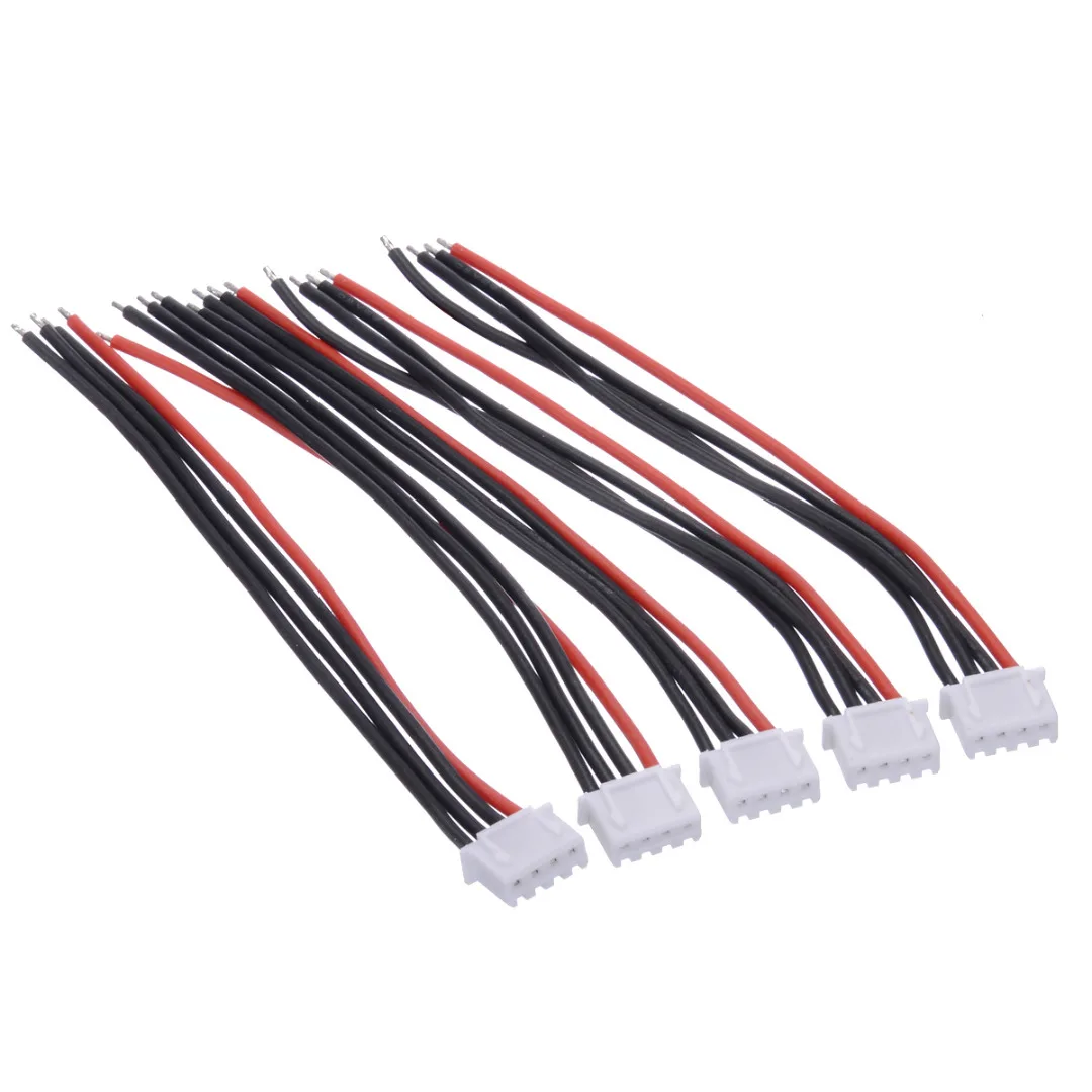 5Pcs/set 2S 3S 4S 5S 6S LiPo Battery Balance Charger Silicone Cable Wire JST-XH Connector Balancer Cable