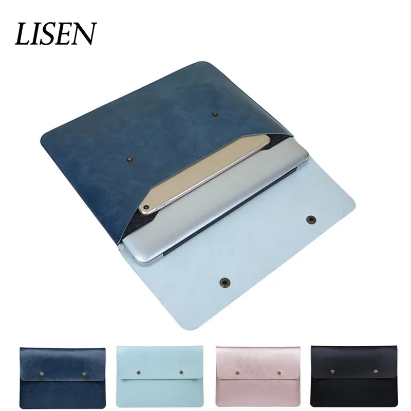 Hot Shockproof PU Leather Double Layer Sleeve Laptop Case For Macbook Pro 13 Touch Bar Air Retina 11 12 15 Notebook Computer bag |