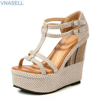 VANSELL spring and summer fashion new ultra high heel wedge platform 16cm ethnic wind grass thick platform female sandals
VANSELL spring and summer fashion new ultra high heel wedge platform 16cm ethnic wind grass thick platform female sandals