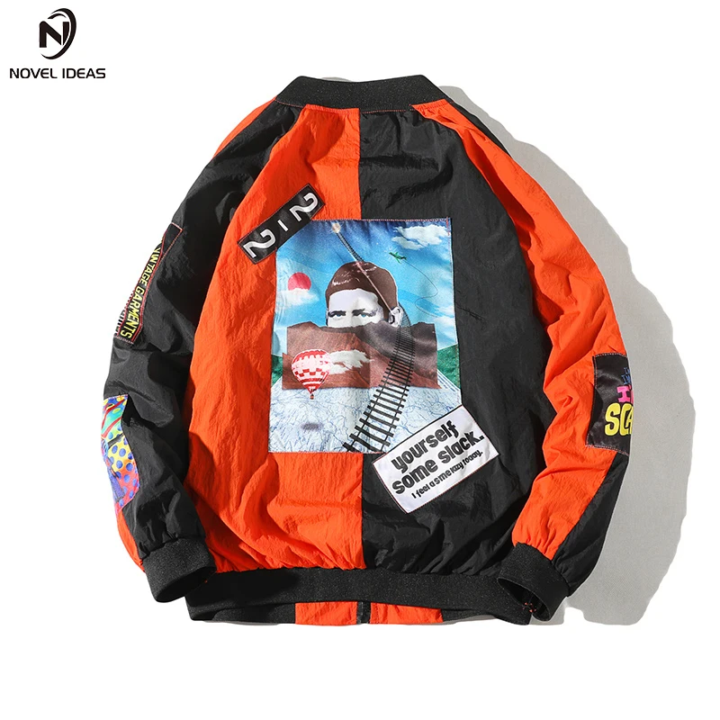 Jackets Men 2018 New Hip Hop Brand Thin Tracksuit Coat Fashion Casual Streetwear Man Pattern stitching Baseball jacket
Jackets Men 2018 New Hip Hop Brand Thin Tracksuit Coat Fashion Casual Streetwear Man Pattern stitching Baseball jacket