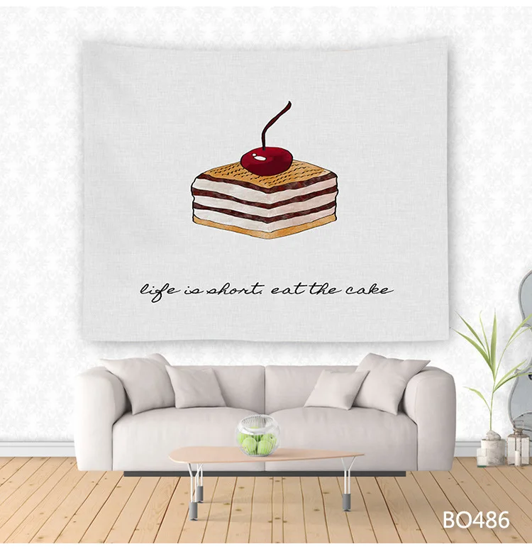 Kitchenware Cake Fabric Decorative Wall Hanging Tapestry Home Living Decor Polyester Curtain Table Cover Beach Picnic Usage
Kitchenware Cake Fabric Decorative Wall Hanging Tapestry Home Living Decor Polyester Curtain Table Cover Beach Picnic Usage