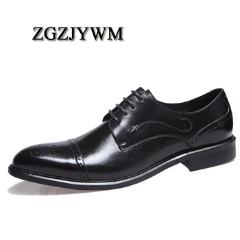 ZGZJYWM New Fashion Black/Red/Brown Mens Flats Oxfords Lace-Up Genuine Leather Business Dress Mens Wedding Party Shoes
ZGZJYWM New Fashion Black/Red/Brown Mens Flats Oxfords Lace-Up Genuine Leather Business Dress Mens Wedding Party Shoes