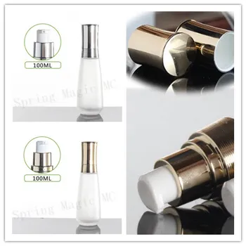 New High-end Travel Cosmetics Sub-bottle With Silver/Gold Cap 100ML Frosted Glass Bottle By Pump Lotion/Essence/Eye Cream Bottle
New High-end Travel Cosmetics Sub-bottle With Silver/Gold Cap 100ML Frosted Glass Bottle By Pump Lotion/Essence/Eye Cream Bottle