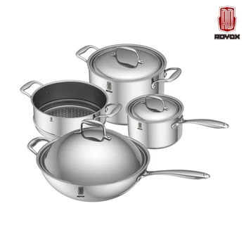 Free Shipping New Cooking Tools 8pc Of 18/10 Stainless Steel Cookware Set Wok+Steamer+Milk Pot+Stockpot Utensilios De Cocina
Free Shipping New Cooking Tools 8pc Of 18/10 Stainless Steel Cookware Set Wok+Steamer+Milk Pot+Stockpot Utensilios De Cocina