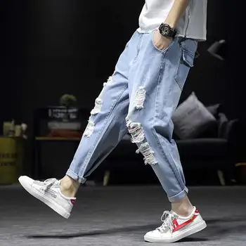Fashion Ripped Men Jeans Boys Loose Casual Holes Ankle-Length Harem Pants Jeans Trousers Large Size M-5XL
Fashion Ripped Men Jeans Boys Loose Casual Holes Ankle-Length Harem Pants Jeans Trousers Large Size M-5XL