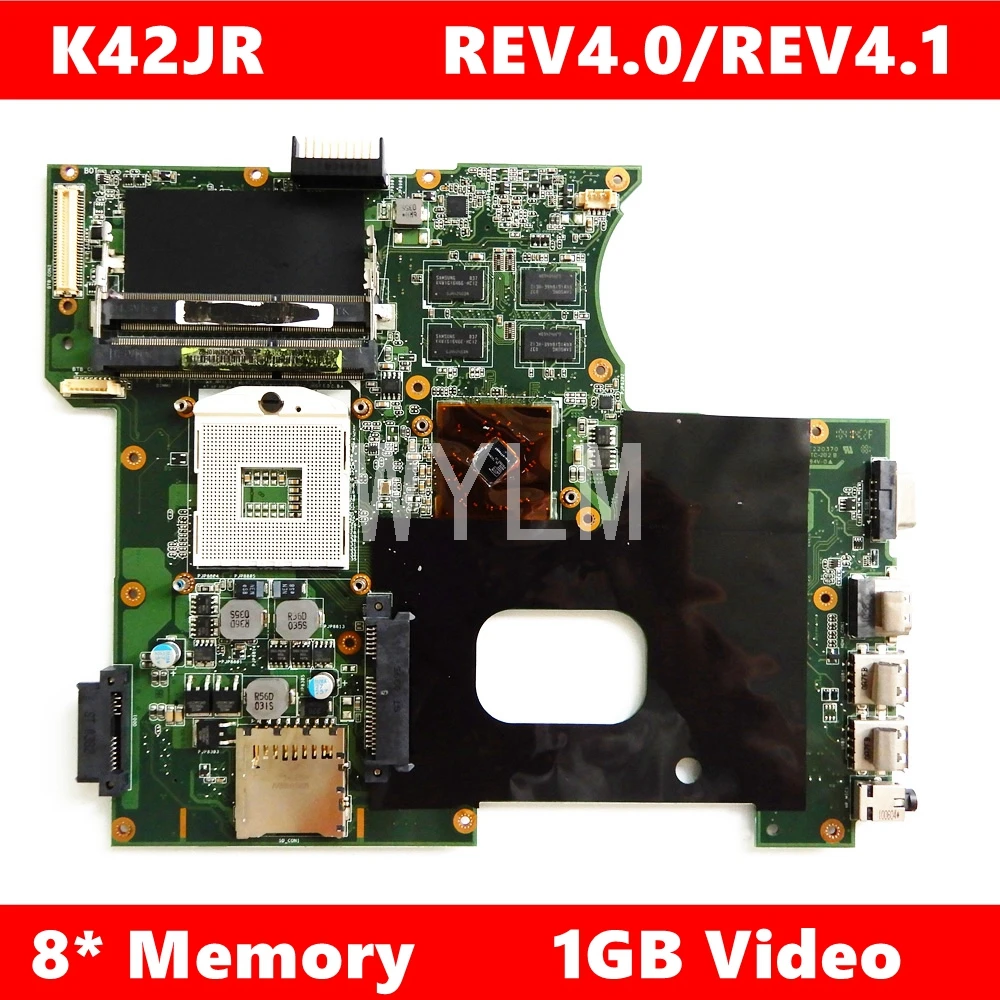 K42JR 1 ГБ видеопамяти материнская плата версия 4 0 для ASUS A42J X42J K42J K42JK K42JE K42JZ K42JY