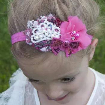 24pcs Crown Hairband Peacock pattern Ruffles Chiffon Flowers Shabby chic headband Frayed Flowers hairband Cheap Hair Accessory
24pcs Crown Hairband Peacock pattern Ruffles Chiffon Flowers Shabby chic headband Frayed Flowers hairband Cheap Hair Accessory