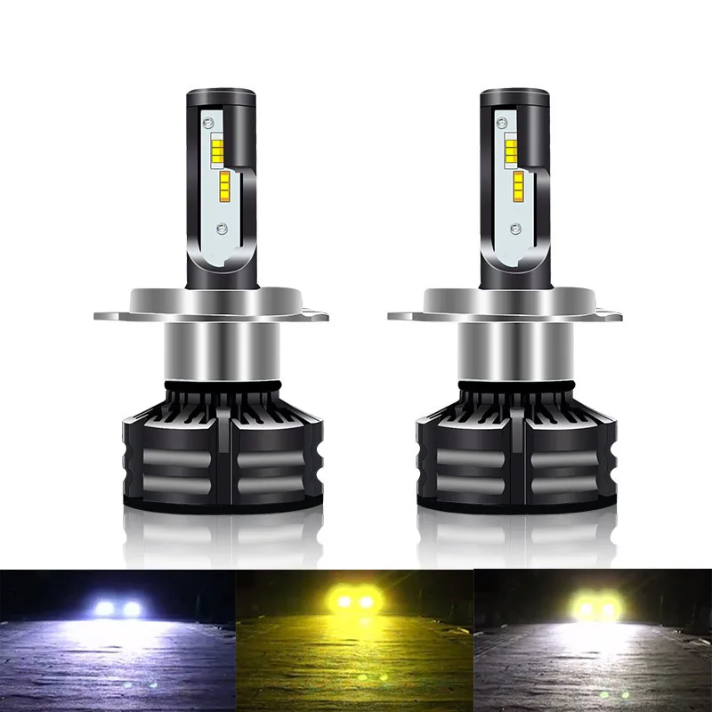 New three-color temperature, smart version of car LED headlights, high beam near-headlights, far and near integration, H4 H7 H11
New three-color temperature, smart version of car LED headlights, high beam near-headlights, far and near integration, H4 H7 H11