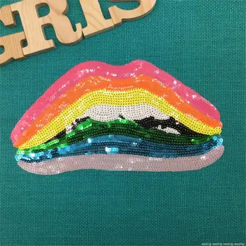 Coloured sequints embroidery lip patch cloth sticker Apliques for DIY coat/bag/garment accessories Parche 1order=2 pc
Coloured sequints embroidery lip patch cloth sticker Apliques for DIY coat/bag/garment accessories Parche 1order=2 pc