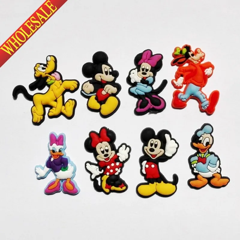 Wholesale 100PCS Mickey Minnie PVC shoe charms shoe accessories shoe buckle for wristbands croc kids favor Birthday Gift
Wholesale 100PCS Mickey Minnie PVC shoe charms shoe accessories shoe buckle for wristbands croc kids favor Birthday Gift