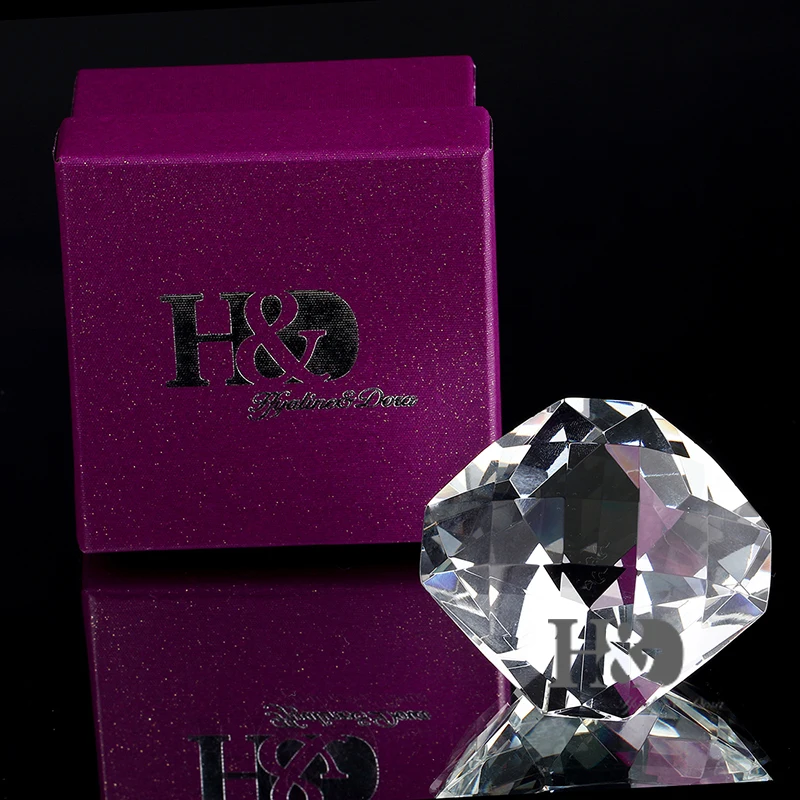 H&D 2.3" K9 Crystal Diamond Paperweight Cut Glass Craft Jewelry Fengshui Ornament Figurines Home Wedding Decoration Accessories
H&D 2.3" K9 Crystal Diamond Paperweight Cut Glass Craft Jewelry Fengshui Ornament Figurines Home Wedding Decoration Accessories