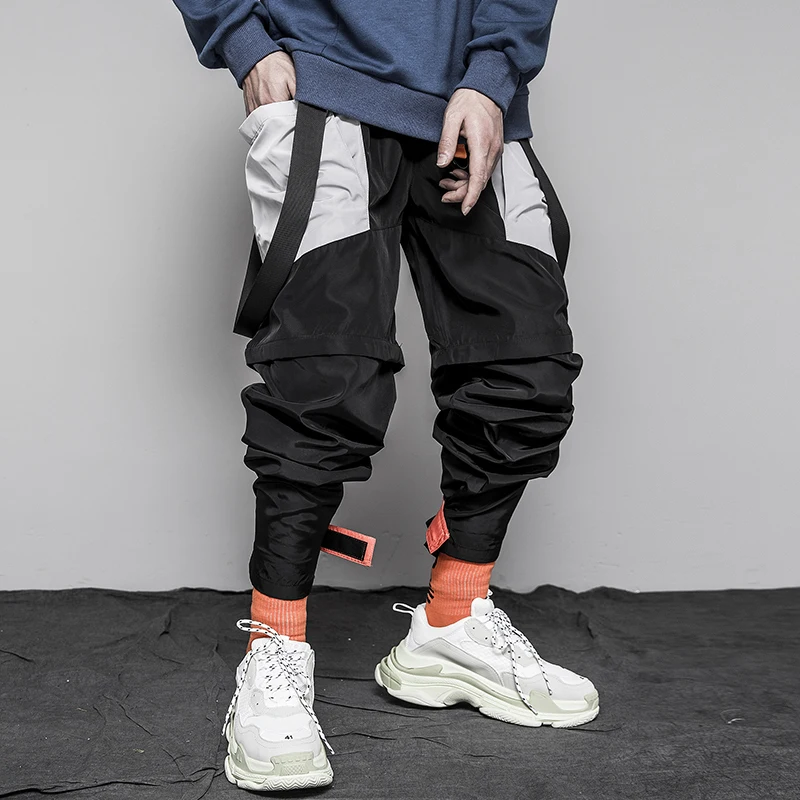 Japanese Style Ribbon Cargo Pants Men Removable Hip Hop Harem Joggers Color Patchwork Track Trousers Us Size
Japanese Style Ribbon Cargo Pants Men Removable Hip Hop Harem Joggers Color Patchwork Track Trousers Us Size