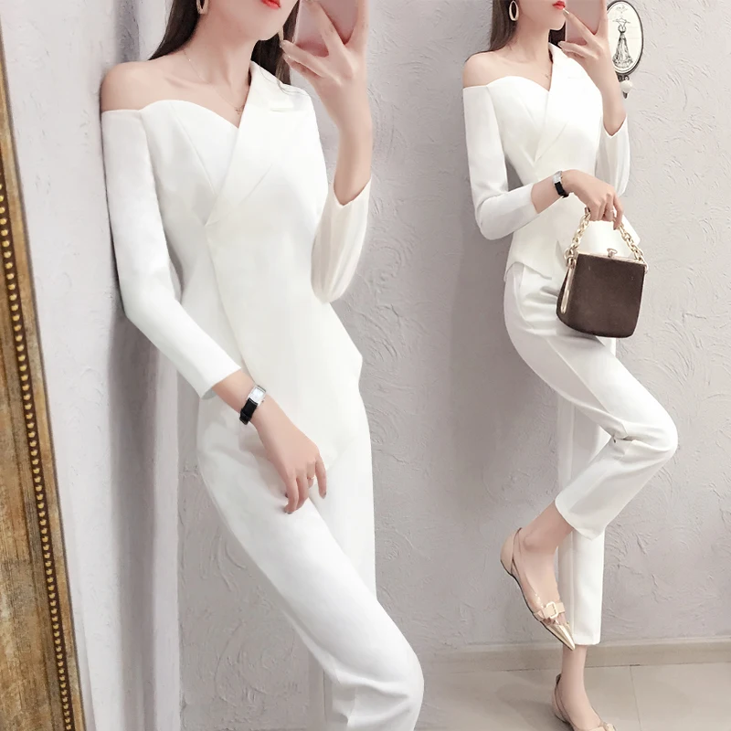 Spring Goddess 2 Piece Set Women Elegant Conjunto Feminino Elegant Office Lady Year-old Female Costume Woman Suit Top&pants Set
Spring Goddess 2 Piece Set Women Elegant Conjunto Feminino Elegant Office Lady Year-old Female Costume Woman Suit Top&pants Set