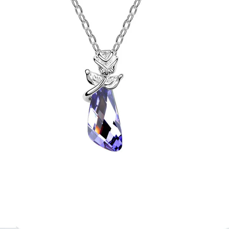 New Arrival 2015 Rose Flower Pendant Necklace Silver Plated Austrian Crystal Necklaces collar flores For Women
New Arrival 2015 Rose Flower Pendant Necklace Silver Plated Austrian Crystal Necklaces collar flores For Women