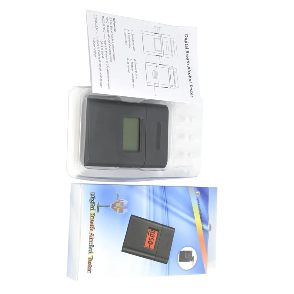 8pcs Digital Portable Alcohol Tester Audible Alert Red Backlight Screen Mouth Piece
8pcs Digital Portable Alcohol Tester Audible Alert Red Backlight Screen Mouth Piece