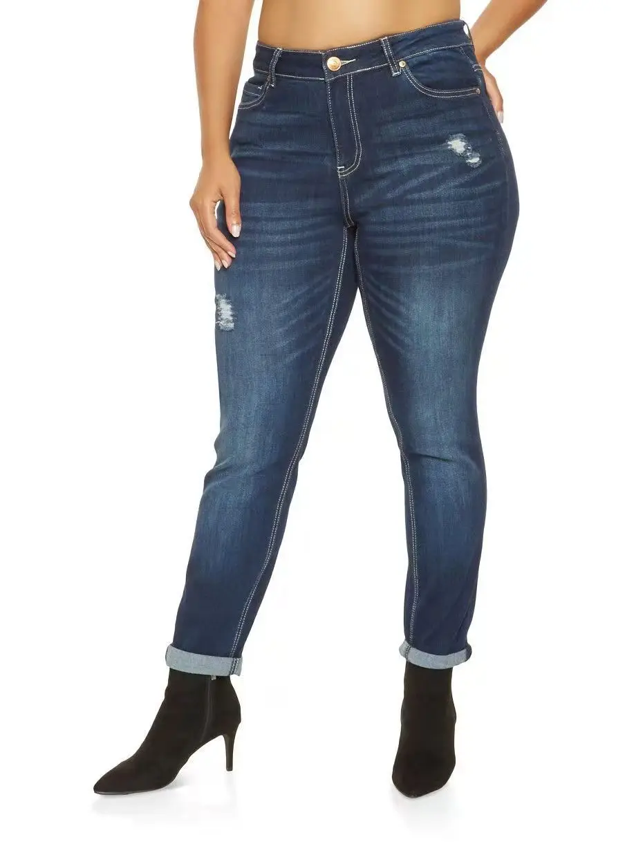 Trendy Mid Waist Women Jeans Plus Size XXL-7XL Denim Pants New Arrival Casual HoleJeans For Women
Trendy Mid Waist Women Jeans Plus Size XXL-7XL Denim Pants New Arrival Casual HoleJeans For Women
