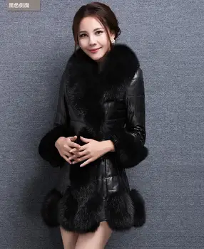 PU Splicing Fox Fur Collar Long Section Slim Fur Coat Women's Winter Jackets 2018 Coat Of Artificial Fur Casaco De Pele BF330
PU Splicing Fox Fur Collar Long Section Slim Fur Coat Women's Winter Jackets 2018 Coat Of Artificial Fur Casaco De Pele BF330