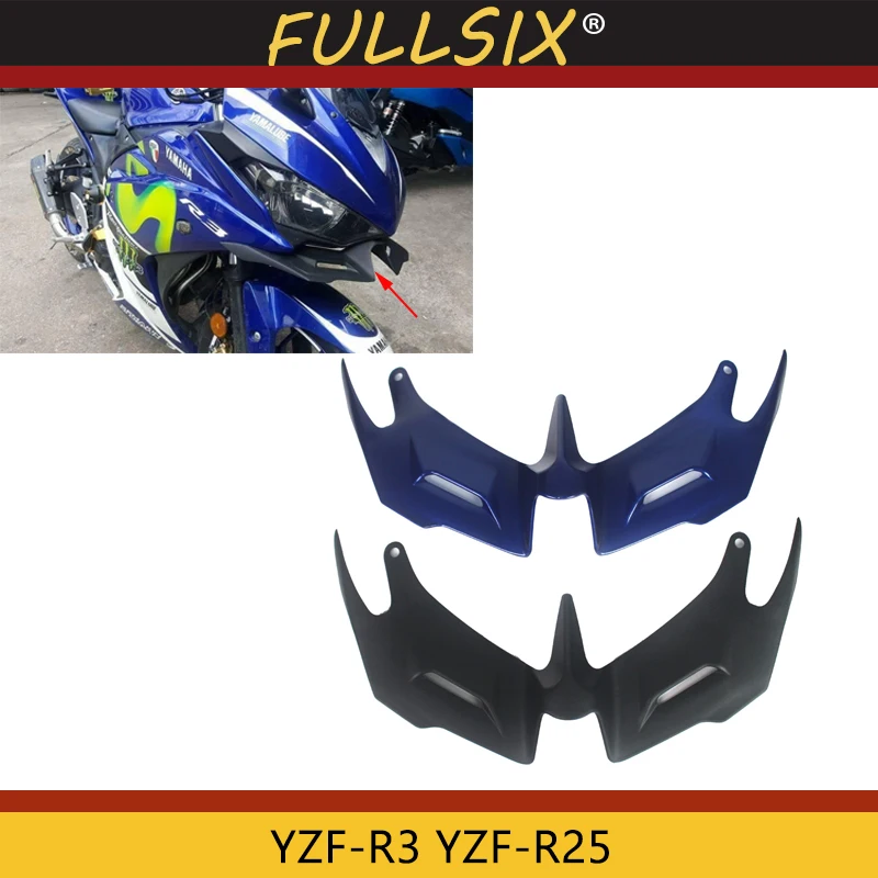 FOR YAMAHA YZF-R3 YZF-R25 2014-2019 Motorcycle Front Fairing Aerodynamic Winglets ABS Plastic Cover Protection Guards
FOR YAMAHA YZF-R3 YZF-R25 2014-2019 Motorcycle Front Fairing Aerodynamic Winglets ABS Plastic Cover Protection Guards