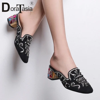 DORATASIA 2019 Fashion Print Flower Slip On Mules Summer Genuine Leather Shoes Slippers Women Shoes Woman Large Size 34-43
DORATASIA 2019 Fashion Print Flower Slip On Mules Summer Genuine Leather Shoes Slippers Women Shoes Woman Large Size 34-43