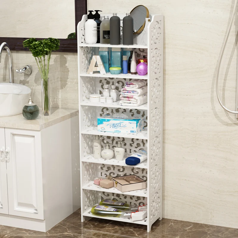 Shelf storage shelf floor stand plastic shelf waterproof