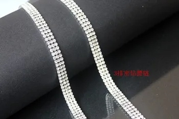 Korea crystal drill waist belt dense crystal three row drainage waist chain fashion jewelry
Korea crystal drill waist belt dense crystal three row drainage waist chain fashion jewelry
