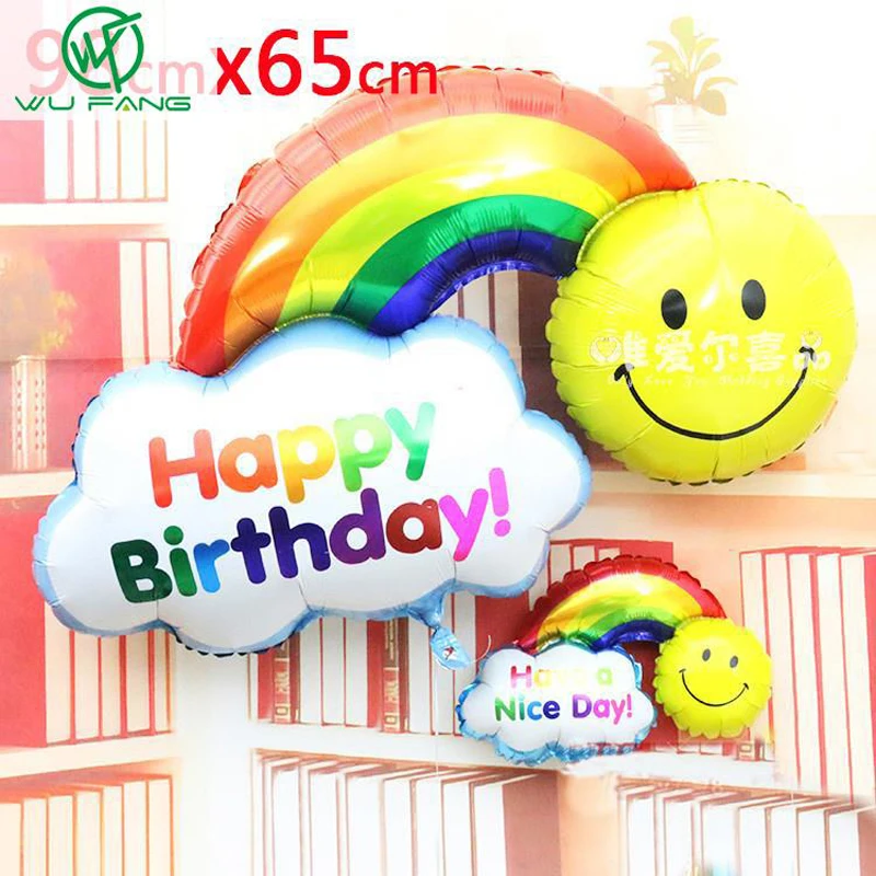 2pcs Foil Balloons Happy Birthday party Wedding Decoration Large size Smile Face Rainbow Globos balls Have A Nice Day kids toys
2pcs Foil Balloons Happy Birthday party Wedding Decoration Large size Smile Face Rainbow Globos balls Have A Nice Day kids toys